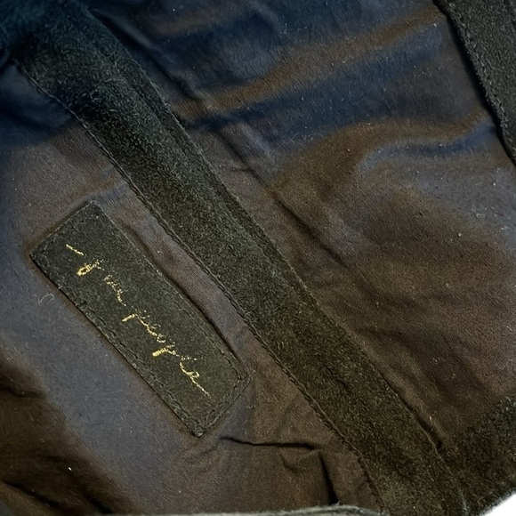 Free People Navy Suede Chain Link Cross Body purse - Picture 4 of 6